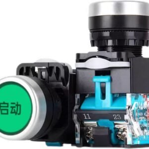 Round flat head push-button switch LA38-11BN flat button self-reset point self-locking tape Word with symbol 22