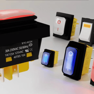 High current 30A split dustproof and waterproof ship type switch KCD4 with lamp rocker switch 2 gears 4 feet 220V ship type