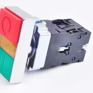 Button switch rectangle Press reset XB2-BL8425 1NO1NC Power supply starts to turn on 22MM red green double key switch